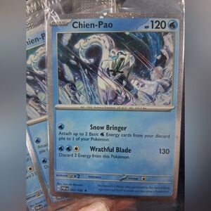 Pokemon Chien-Pao Trading Card - Blue and White